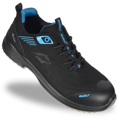 BWOLF Noir S3S Arbeitsschuhe Herren ESD S3 – Sicherheitsschuhe mit Verbundkappe und Kevlarsohle, wasserdicht, ölbeständig, rutschhemmend (Schwarz, EU Schuhgrößensystem, Erwachsene, Numerisch, M, 43)