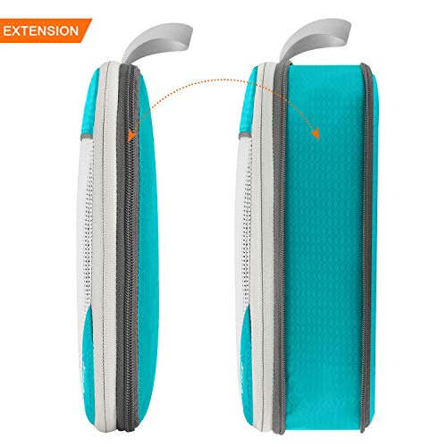 Gonex Compression Packing Cubes Mesh Organizers L+M+S+XS+Slim+Laundry Bag Blue