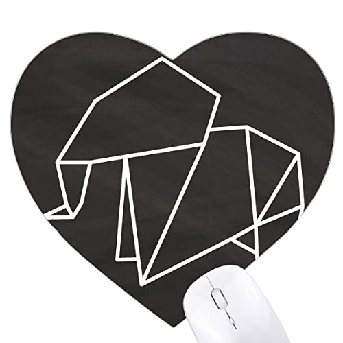 Tapis de souris éléphant origami géométrique pour éviter les douleurs au poignet