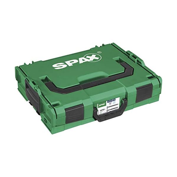 SPAX Montagekoffer, L-BOXX, Groß, Edelstahl rostfrei A2, T-STAR plus, Senkkopf, 17 Abmessungen, 1070 Stück, inkl. SPAX… – Bild 3