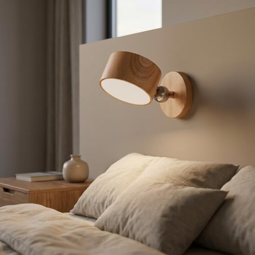 Arandela Led Magnética Giratória 360 Recarregável USB Para Parede Cabeceira Leitura Com Controle Touch Luz Dimerizável 3 Tons Ajustável Sem Fio Luminária Portátil Decorativa Para Quarto