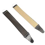 TorSor 2 Pack Straight Razor Strop Leather Sharpening Strap Sharp Edge Blade Sharpener Strops for Barber Straight Edge Razors Shaving Knife Folding Knife Pocket Knives Starter Beginners
