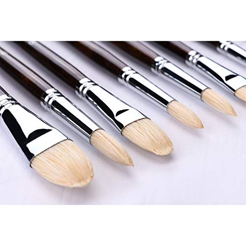 Fuumuui FUUMUUI456Y Oil Paint Brushes, 11Pcs Professional Natural Hog Bristle Acrylic Paint Brush Set Perfect thumb #2