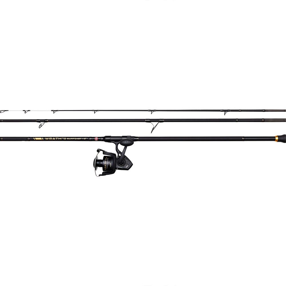 Penn Wrath II Surfcast Sea Fishing Rod and Reel Combo – Great Value For Money Saltwater Fishing Set for Surfcasting. Includes Strong Yet Sensitive Rod and Durable Spinning Reel