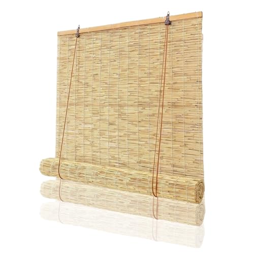 Store Bambou, Natural Store Enrouleur Bambou Exterieur Intérieur, Rideau de Roseau d'intimité, Terrasse Anti-UV Occultant Imperméable pour Jardin Balcon...