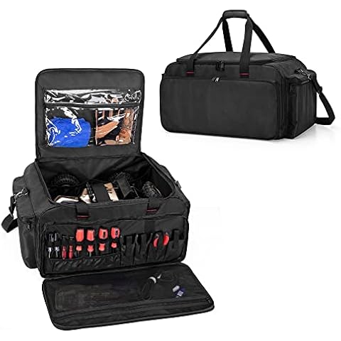 DSLEAF RC Storage Bag for 1/8 or 1/10 Car, Protective RC Carry Case with Multi Pockets for Batteries, Charger, Tools and other Accessories (Patented Design) Cover