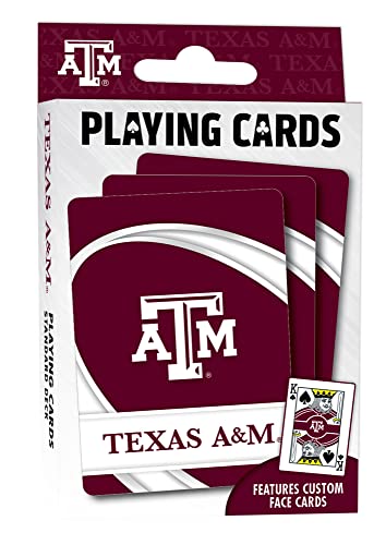 Image of MasterPieces Family Games - NCAA Texas A&M Aggies Playing Cards - Officially Licensed Playing Card Deck for Adults, Kids, and Family