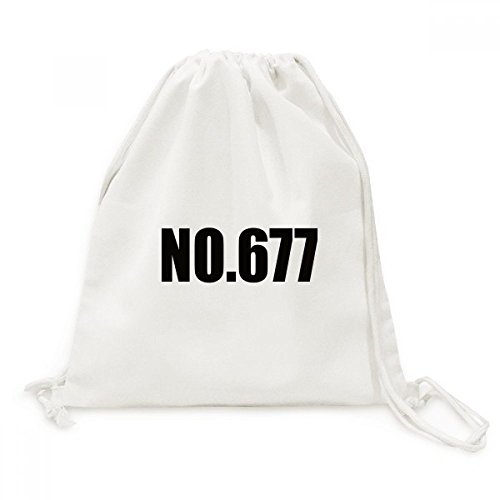 Sac à cordon en toile style sac à dos léger imprimé numéro 677