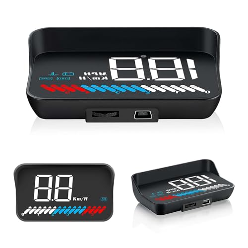 ACECAR Head Up Display Car Universal Dual System 3.5 Inches HUD, Speedometer OBD2 GPS Interface, Speed, Engine RPM, OverSpeed Warning, Mileage Measurement...