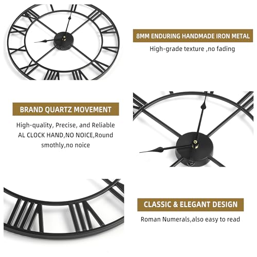 Reloj de pared de diseño vintage y acabados sofisticados para casa 7