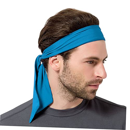 KALLORY Faixa De Cabeça Esportiva Para Homens Faixa De Gravata Azul Faixa De Cabeça Esportiva Para H