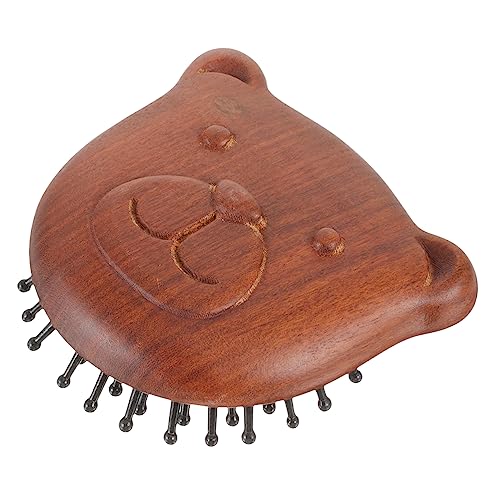 TOVINANNA Massager Scalp Brush Exfoliating Scalp Brush for Shower Hair Scrubber Wood Comb for Hair