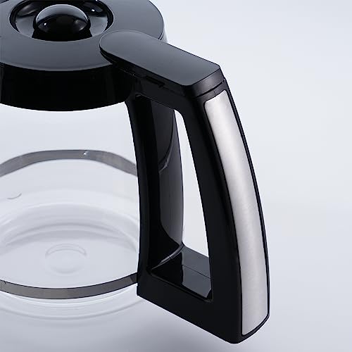 Replacement 12-Cup Glass Carafe, Compatible with Cuisinart Coffee Maker, Replaces DCC-1200PRC (Decorative Stainless-steel Handle) - Thumbnail 5