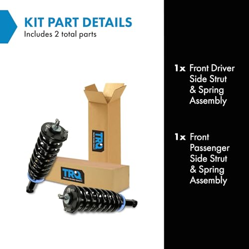 Image of TRQ Front Driver and Passenger Side Strut and Spring Assembly Set 2 Piece | For 2001-2007 Toyota Sequoia