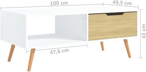 Miniatura 2 de Mesa de centro, mesa de centro industrial, mesa de centro moderna de mediados de siglo, mesa central para sala de estar, mesa de cóctel, mesa