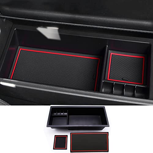 Image of CDEFG Center Console Accessory Organizer for Prius 2016 2017 2018 2019 2020, ABS Material Armrest Box Insert Tray Glove Secondary Storage Box