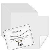 Compatible con impresoras láser y tintas: este vinilo imprimible para impresoras de inyección de tinta está disponible en el tamaño estándar de 216 x 280 mm y es compatible con todas las impresoras láser y de inyección de tinta como Epson, HP, Brother, Canon y muchos otros con tinta normal (tinta pigmentada para una mayor duración). Además, la lámina de vinilo imprimible también se puede utilizar con todos los cortadores de manualidades.