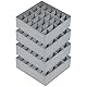Joyoldelf 4 Stück Aufbewahrungsboxen für Socken und Unterwäsche, 24 Zellen Faltbare Boxen (Faltbox, Drawer Dividers, Schubladen Organizer Stoffboxen zum Aufbewahren von Socken（Hanfasche）
