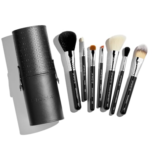Sigma Beauty Travel Makeup Brush Set – Travel Makeup Brushes with Premium Fibers