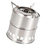 Unomor Estufa De Leña Para Acampar Estufa De Leña De Campamento Estufa De Leña Plegable Estufas De Refugio Barbacoa Al Aire Stove Acero Inoxidable Interior Horno De Combustión