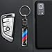 HENGYUESHANG Universal Car Key Chain Keyring Carbon Fiber Keychain compatible with BMW F30 F31 F34 F36 E90 E70 E46 F10 G20 G30 G01 G05 G06 G07 Accessories (Gray)