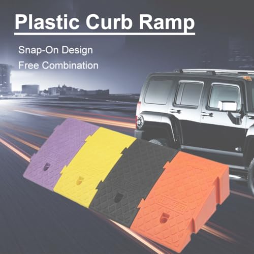 Rampa para bordillo portátil de plástico resistente 7.5 pulgadas miniatura 2