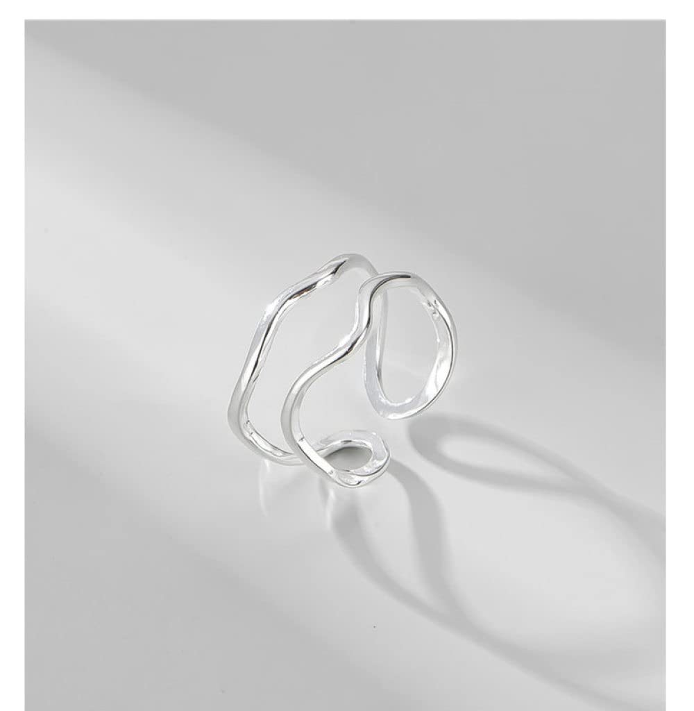 SWBRJ Anillo De Plata Esterlina S925 Entrelazada Con Circonitas Cúbicas Completas Con Circonitas Cúbicas Cruzadas, Nudo Grueso, índice De Pulgar Completo, Anillo De Compromiso De Boda, Joyería Para