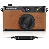 Maxmango D53 Retro Digitalkamera, 12 MP Retro Kamera, Bildschirmfreie Vintage Kamera DIY-Filter, Fotos Sofort aufs Handy, Inkl. 8 GB SD-Karte für 4000 Fotos (Braun)