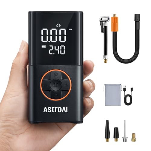 AstroAI Kabellose Elektrische Luftpumpe, Tragbare Akku Fahrradpumpe