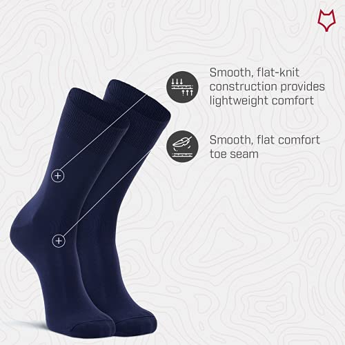 Foxriver Standard Wick Dry Auras Ultra-Lightweight Liner Crew Socks, Dark Navy, Medium #TOP2
