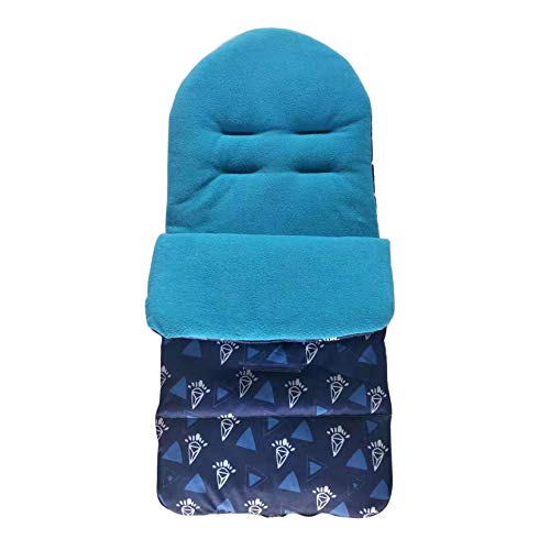 Oraunent Saco de Invierno Dormir Térmico para Carrito, Cochecito de Bebe Cubierta de Pie, Cubrepiernas Resistente al viento para Bebé Cómodo y Universal Azul 40 * 86cm