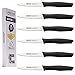 ARCOS cuchillos cocina profesional| cuchillo universal | 6 PIEZAS | cuchillos de pelar | cuchillo fruta | cuchillos verduras| puntilla | Negro