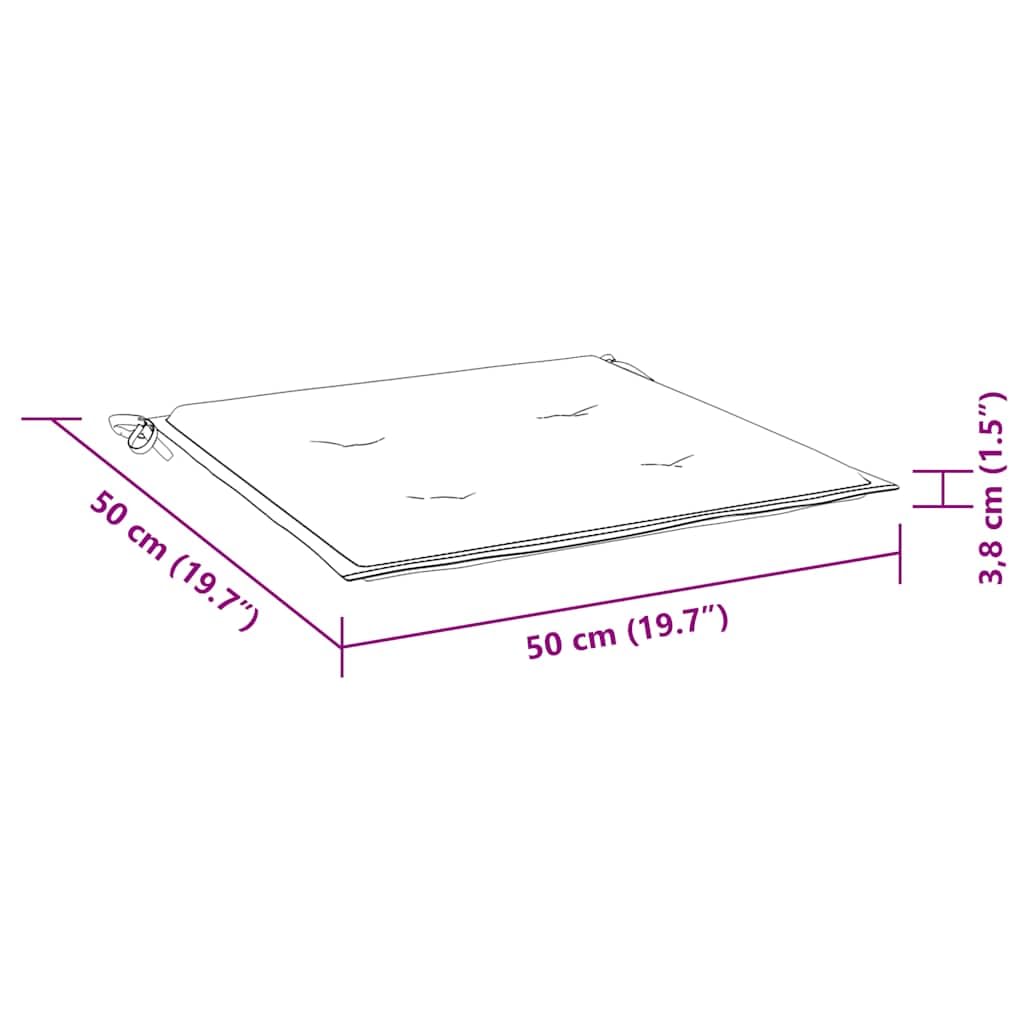 vidaXL Coussins de Chaise de Jardin Lot de 6, Coussin de Siège de Salon, Coussin de Meuble de Terrasse, Coussin d’Assise Extérieur, Anthracite 50x50x4 cm