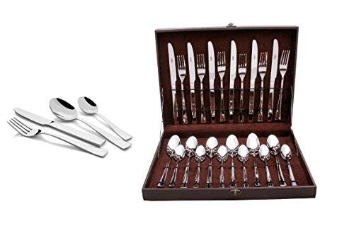 Ensemble De 24 Couverts en Acier Inoxydable Multicolore Durable Cuisine