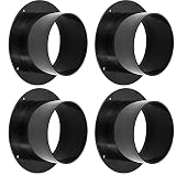 4inch Duct Connector Kit, ABS Straight Plastic Pipe Connector, Pipe Flange for Heating Cooling Venti