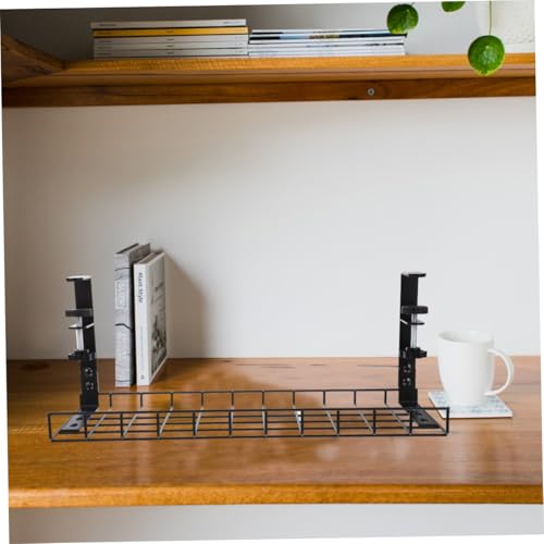 Organizador de cables Uonlytech Desk Cable Management Rack 500mm para oficina, color negro miniatura 4