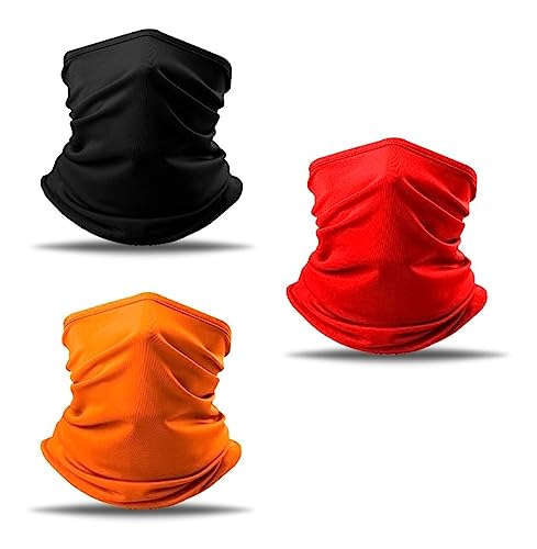 Kit 3 Bandanas Tubular Tamanho Único Multiuso Mascara Balaclava Bike Moto Ciclismo Gola Preta Azul e