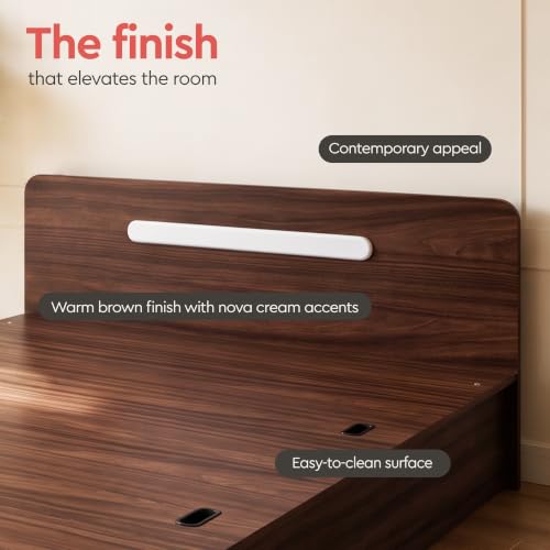 Image of Interio by Godrej Juno King Size Wooden Bed with Box Storage