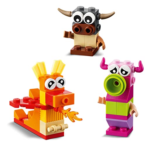 Classic Mostri Creativi, Giochi Educativi per Bambini e Bambine da 4 Anni in su, Personaggi e Animali Giocattolo da Costruire in Mattoncini, Set che Stimola la Fantasia, Idee Regalo 11017 - Lego - Immagine 2