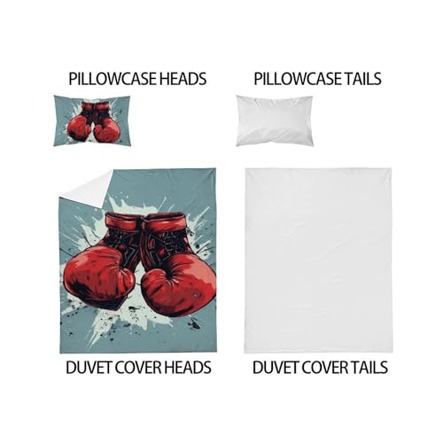Gant de boxe housse de couette anti-pli lit simple microfibre respirante