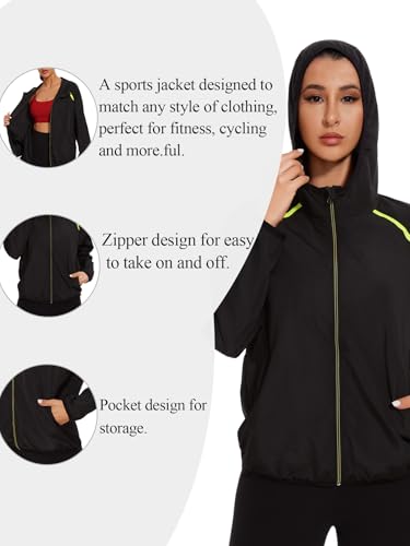 SEXYWG Women Rain Jacket with Hood Lightweight Rain Coat Long Sleeves Raincoat Stylish Rain Suit Top Outdoor Travel Coat4