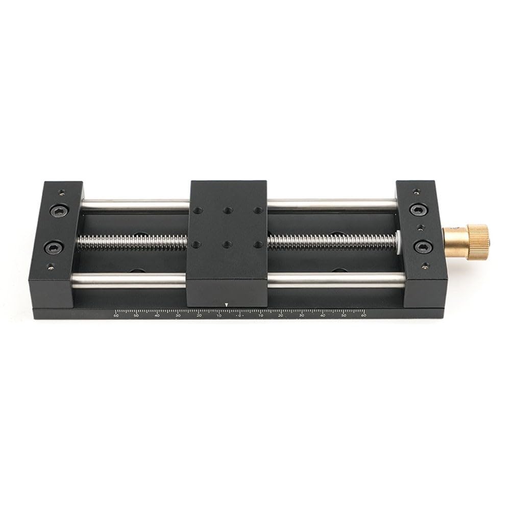 Plattform-Schiebetisch, lineare Bühne mit 75 mm/120 mm Schiebebereich, 10 kg Tragfähigkeit, für Produktionsmaschinen und optische Experimente, Schwarz