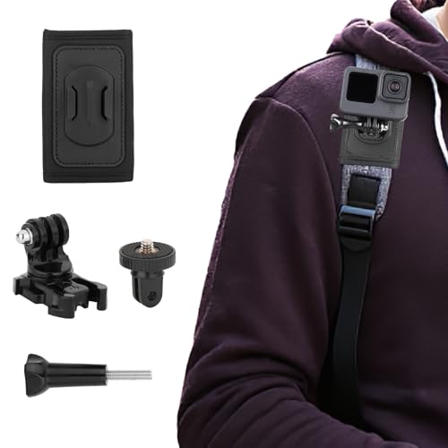 Support bandoulière pour GoPro - Idéal pour les caméras d'action, compatible avec les accessoires GoPro Hero, parfait pour les aventures en plein air