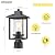 Rosient Outdoor Post Light, Exterior Post Lantern Lamps, Pathway Post Lighting Fixture, Post Lights Fixture in Black Finish with Clear Glass Shade for Garden, Backyard, Patio, Lawn, Driveway