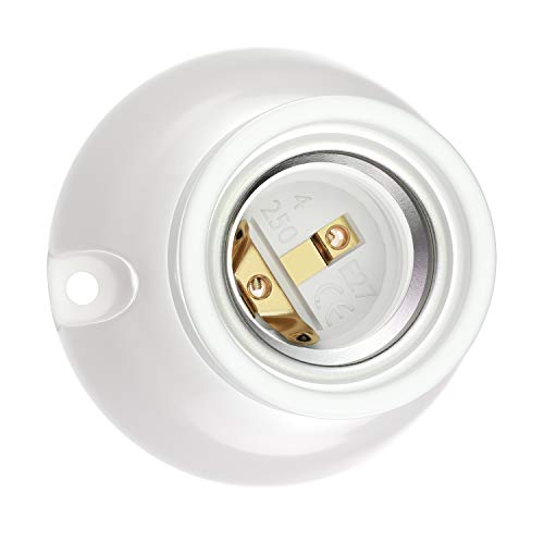 Douille de lampe plafonnier E27 porcelaine blanche MINZ ledscom.de