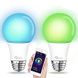 Smart Lampe WiFi LED Glühbirne 10W E27 Dimmbar Leuchtmittel 1050LM RGBW Mehrfarbige WLAN Bulb...