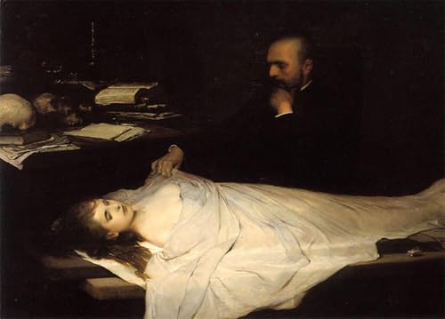 Cuadro l'anatomista di Gabriel von Max, lienzo artístico de alta fidelidad, 60x90cm