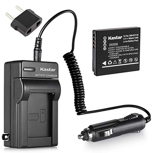 Kastar Battery and Charger Replacement for Panasonic DMW-BCF10 Lumix DMC-FS12 FS15 FS25 FS4 FS42 FS6 FS7 FX40 FX48 FX550 FX580 F2 F3 FH1 FH20 FH22 FH3 FT3 FT4 FX68 FX700 FX75 TS1 TS2 TS3 TS4
