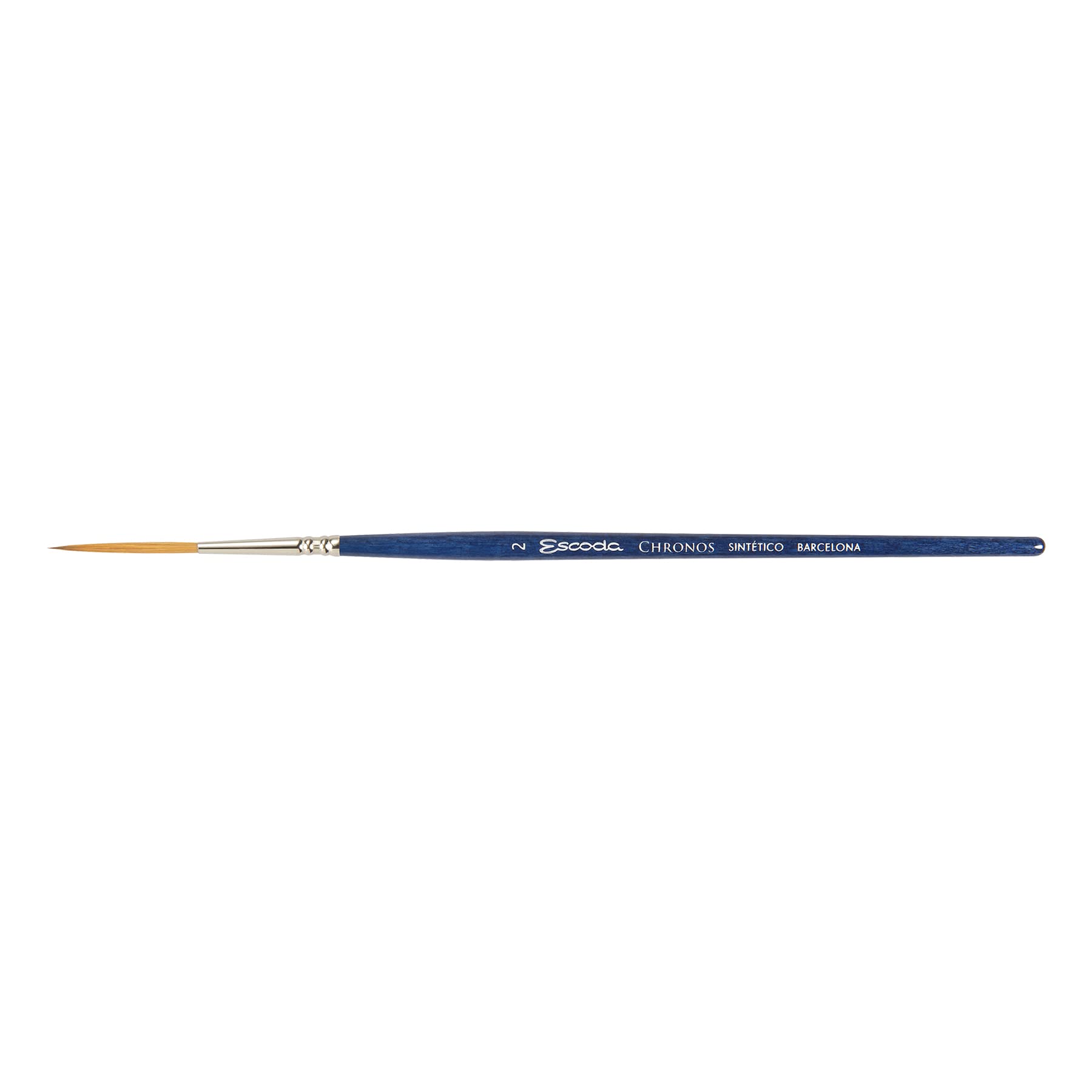 Escoda Chronos Series 1354 Artist Watercolor & Acrylic Paint Brush, Synthetic Toray Fiber & Red Sable Blend, Rigger, Size 2