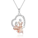 JOPLY Mothers Day Gifts, Sterling Silver Mother and Daughter Necklace Birthday Gifts for Mum from Daughter, Jewellery Presents for Mum